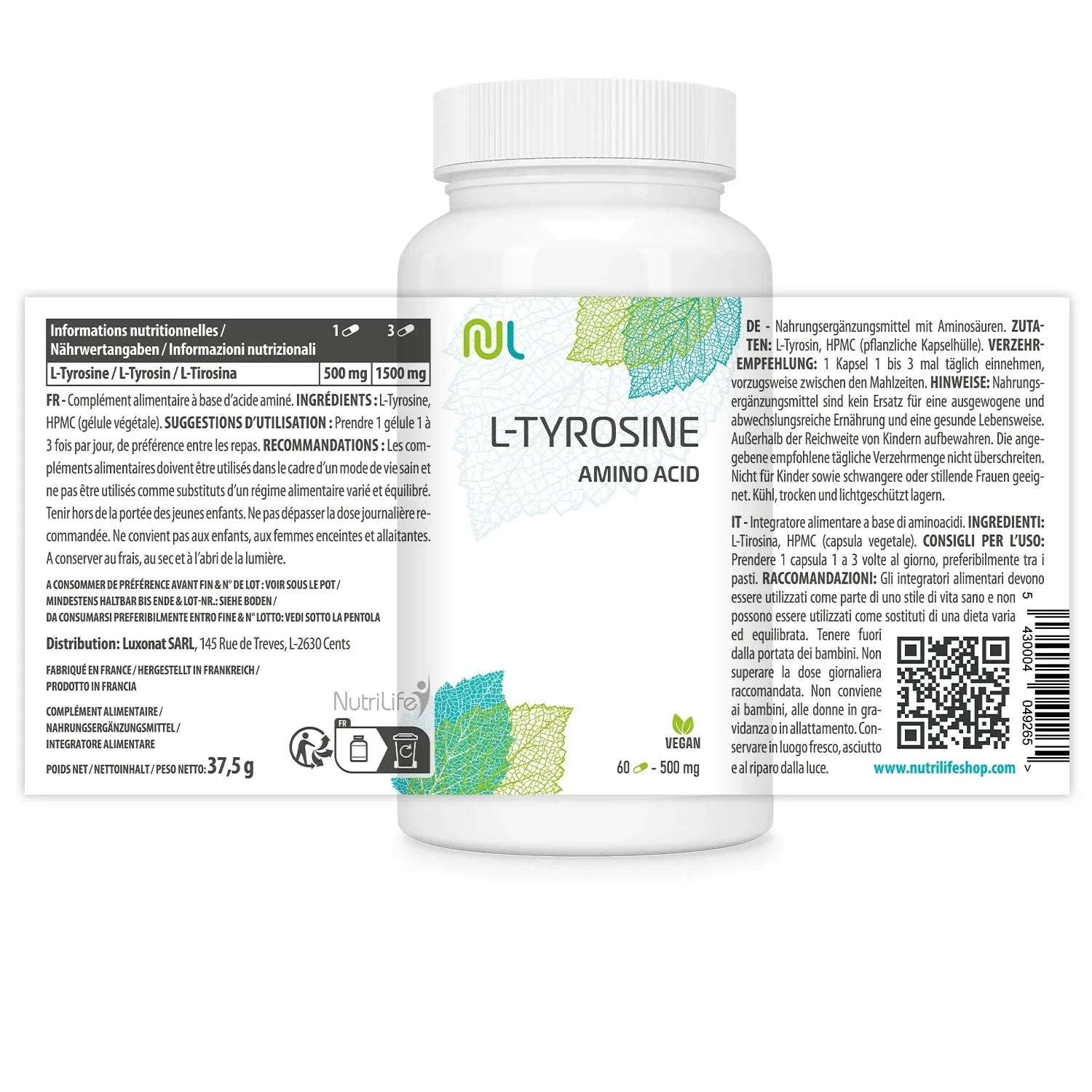 L-Tyrosine - NutriLife Shop