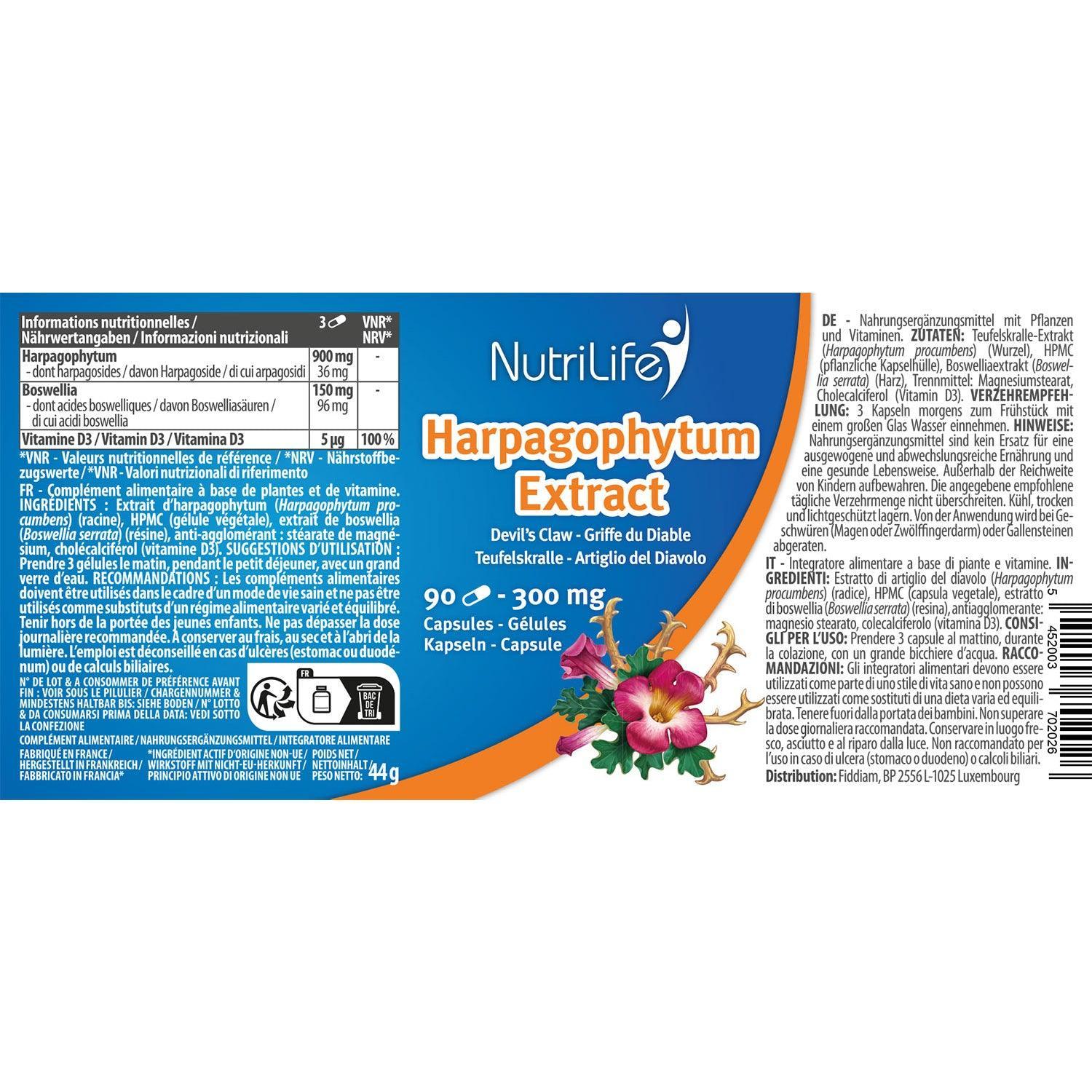 Griffe du Diable - Harpagophytum - NutriLife Shop