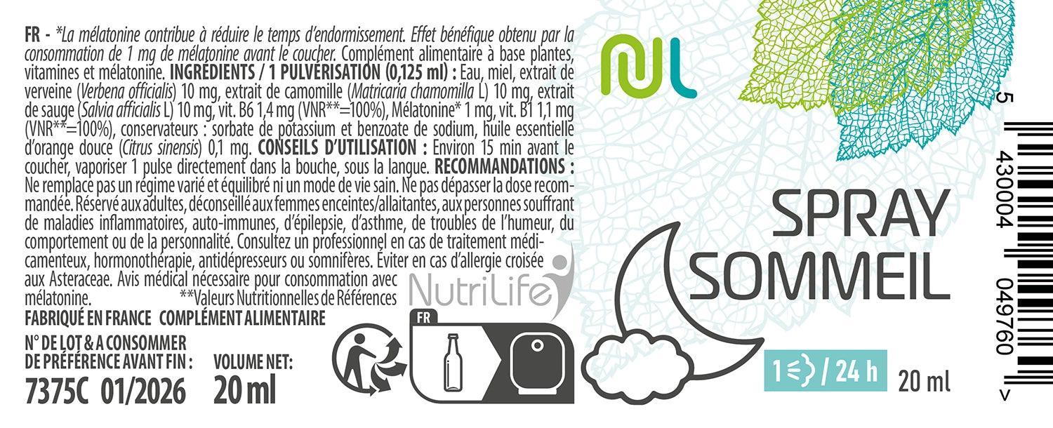 Spray sommeil avec mélatonine