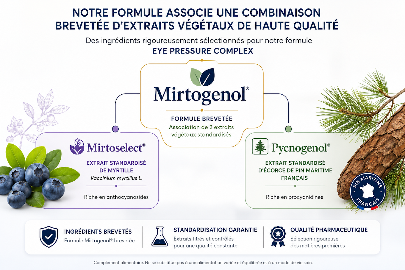 Formule brevetée Mirtogenol