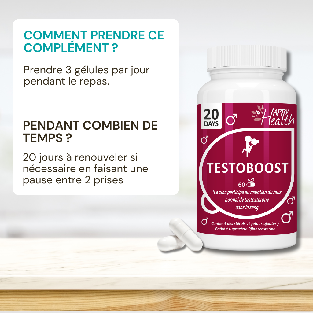 Testoboost - production de testostérone - NutriLife Shop