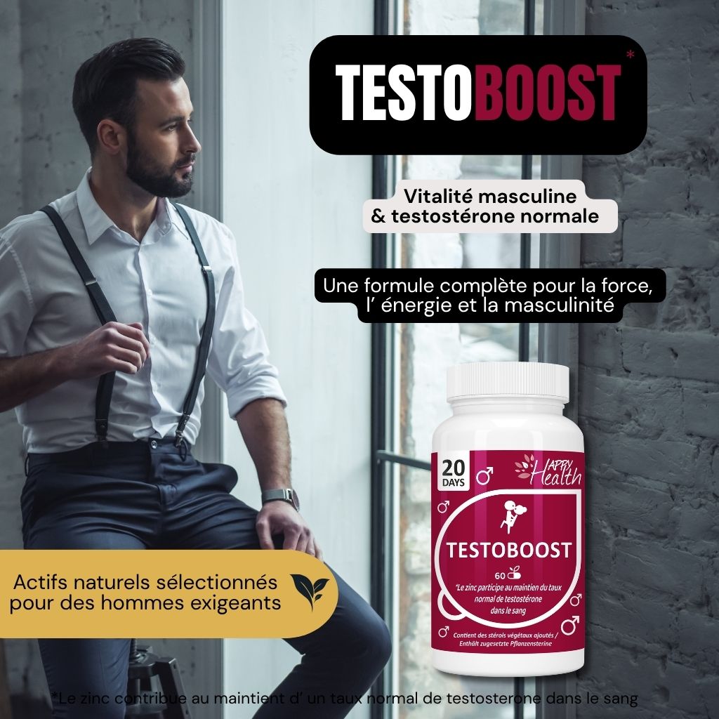 Testoboost formule masculine premium énergie performances physiques et vitalité masculine