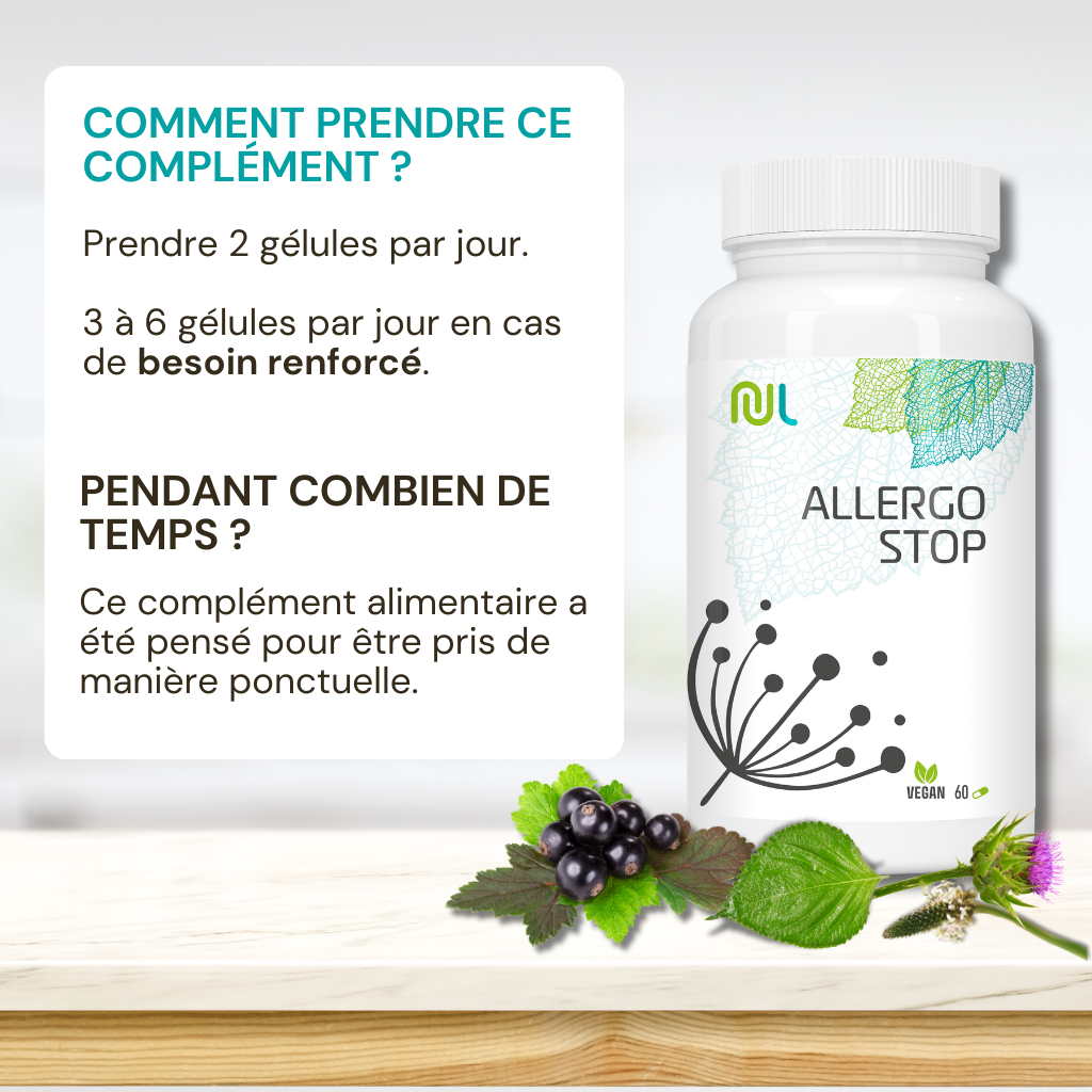 Comment prendre Allergo STOP - effet apaisant voies respiratoires - NutriLife Shop