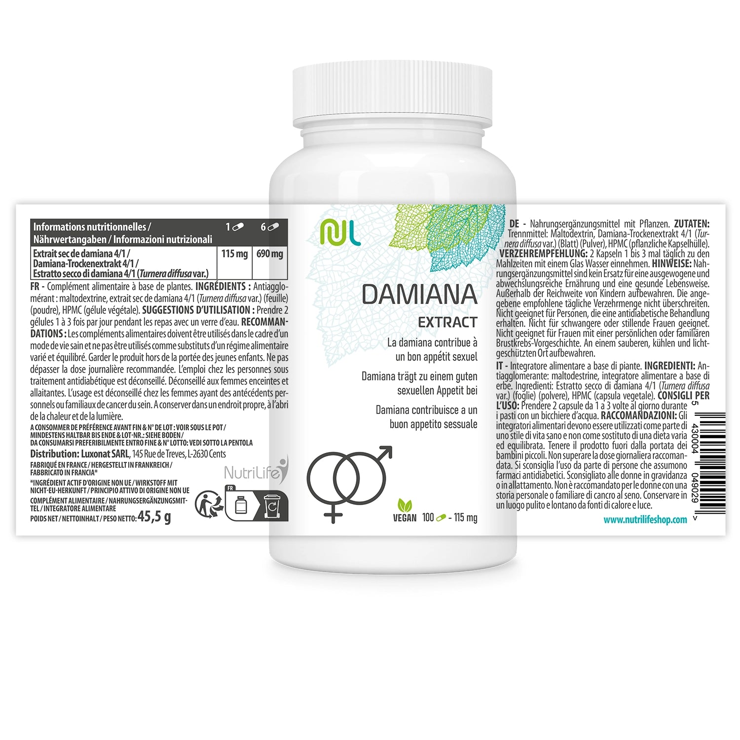 Damiana - libido homme et femme