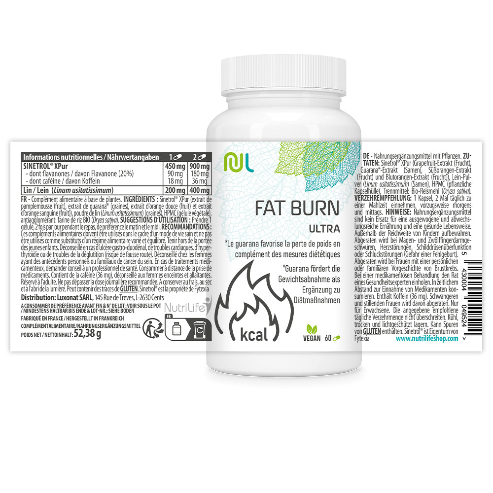 Complément alimentaire métabolisme énergétique & gestion du poids- Fat Burn Ultra (Sinetrol®)