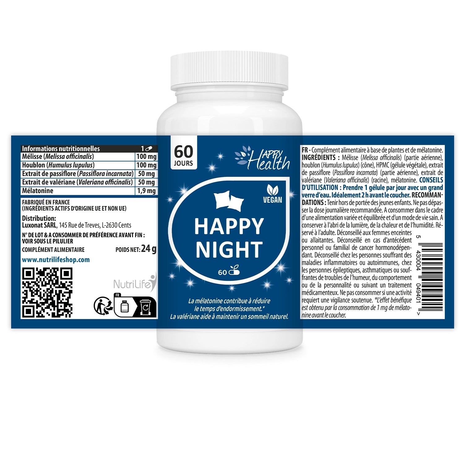 Happy Night: Melatonin 1,9 mg