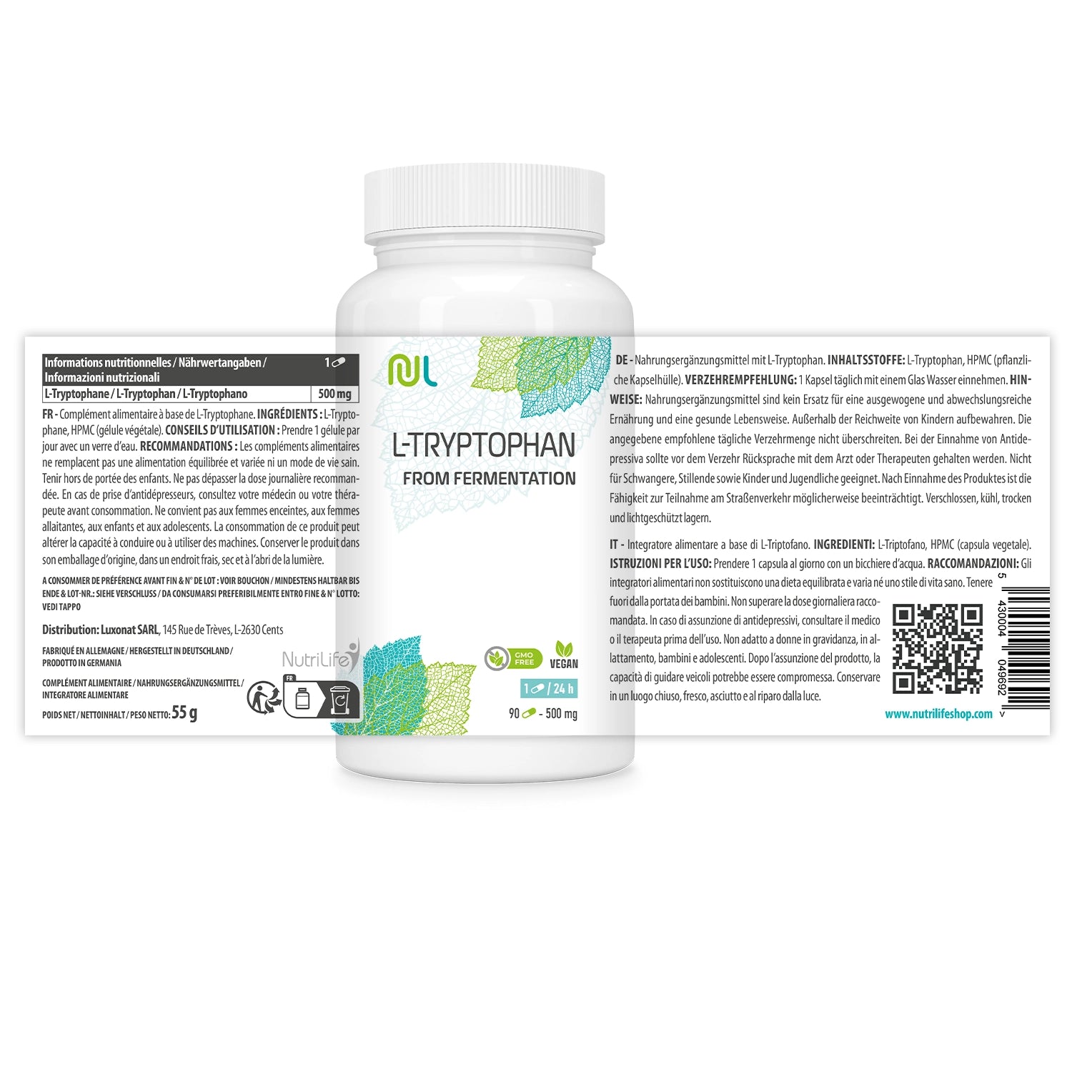 L-Tryptophane 500 mg