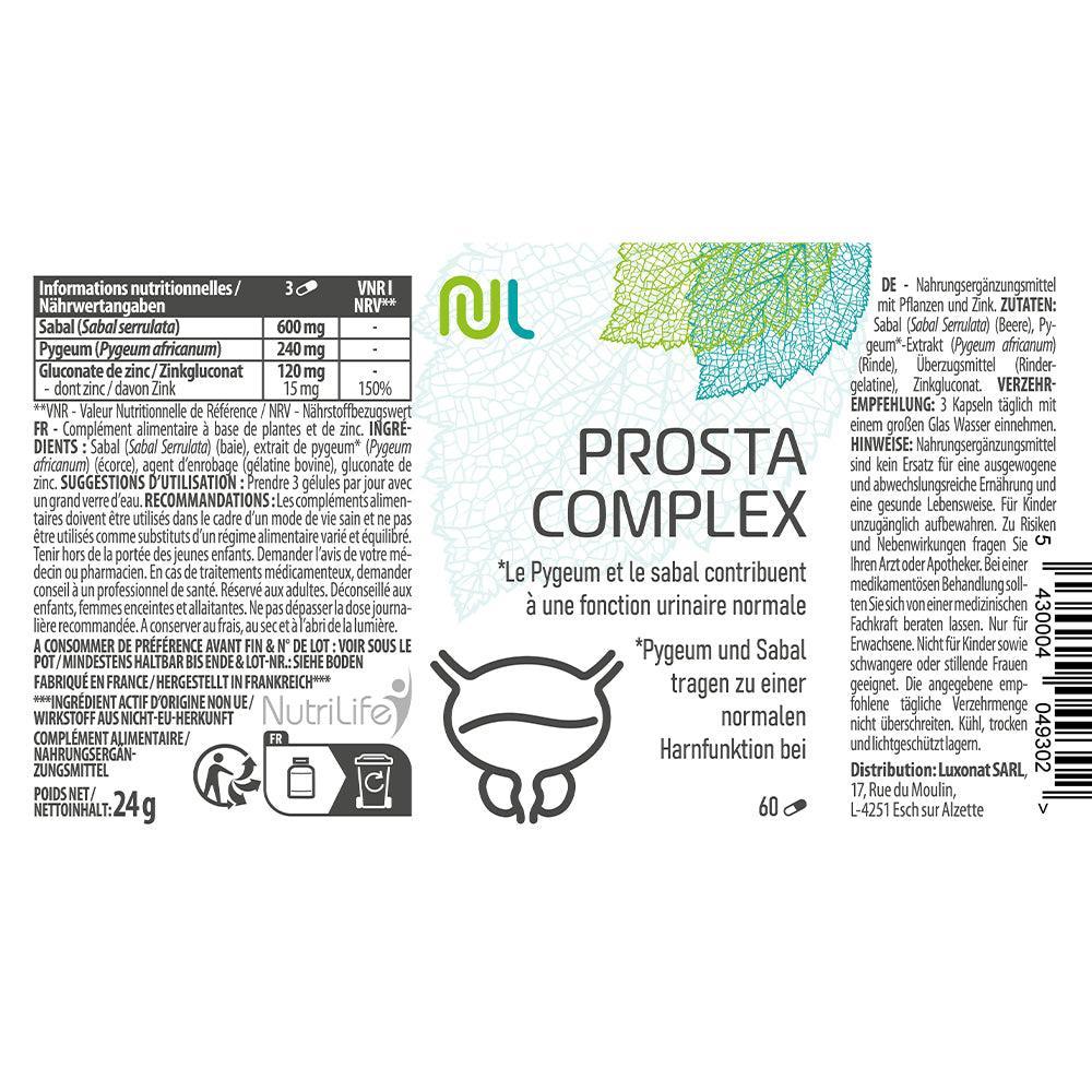 Prosta Complex - soutient le débit urinaire, prostate - NutriLife Shop