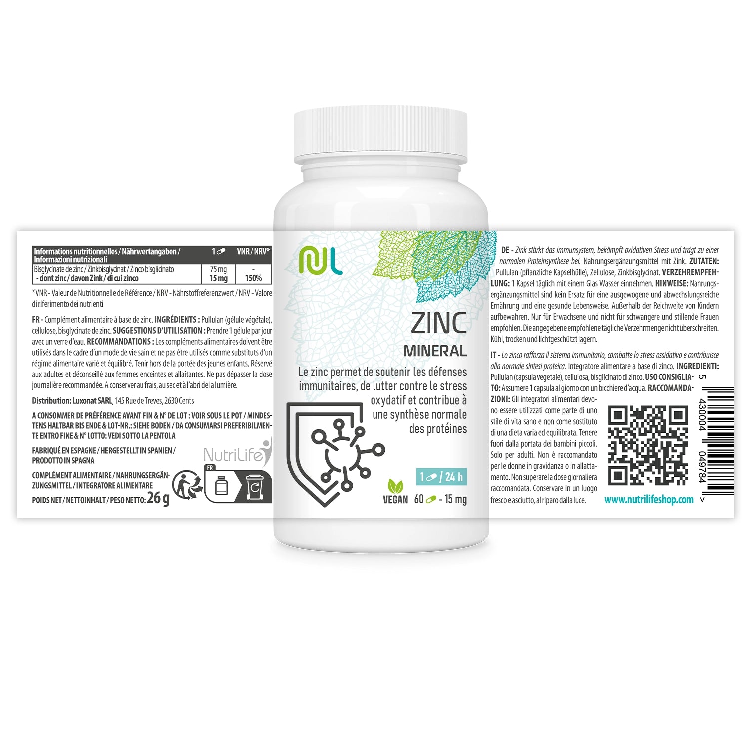 Zink - Bisglycinat 15 mg
