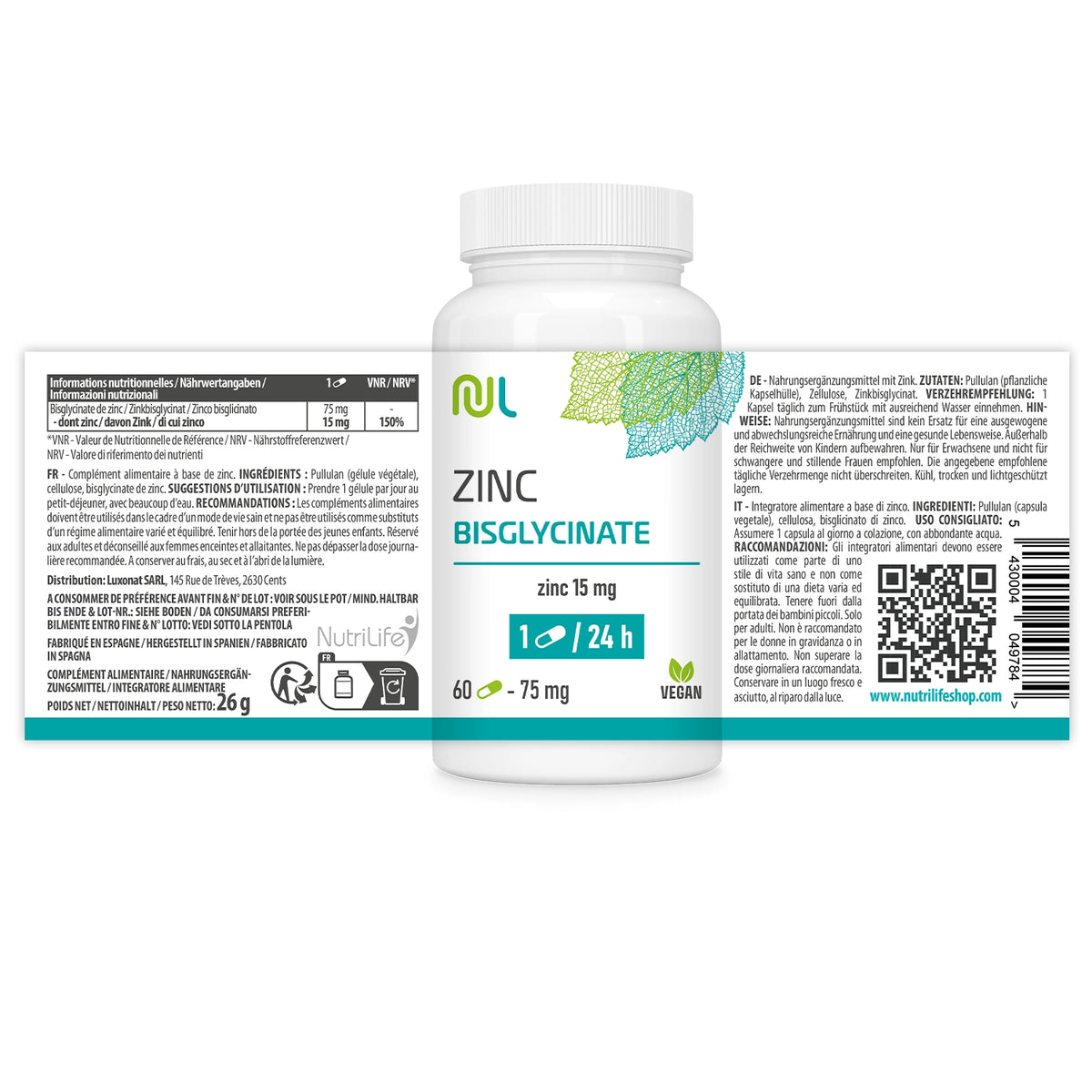 Zinc - Bisglycinate 15 mg