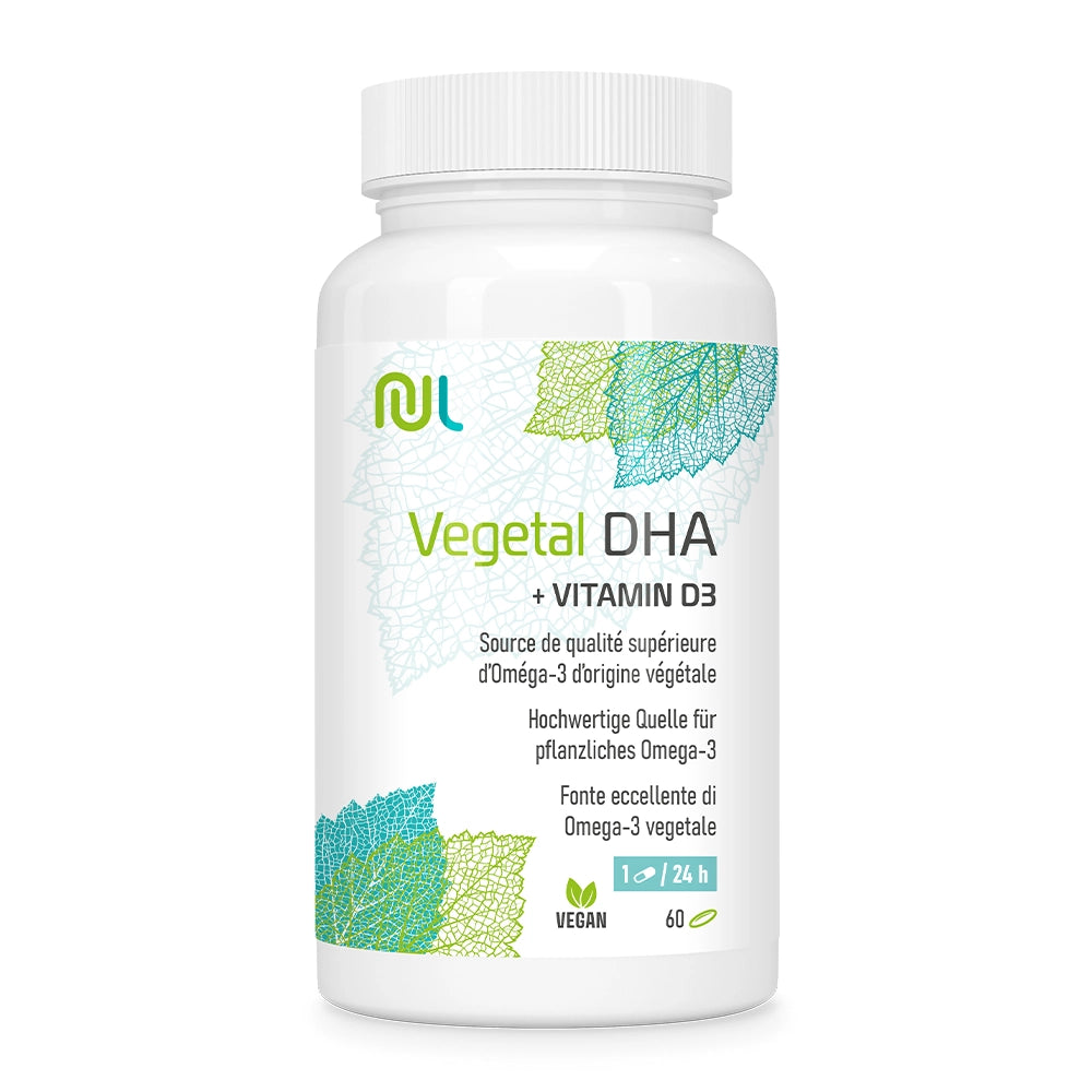DHA végétal + Vitamine D3 – cerveau, vision et immunité